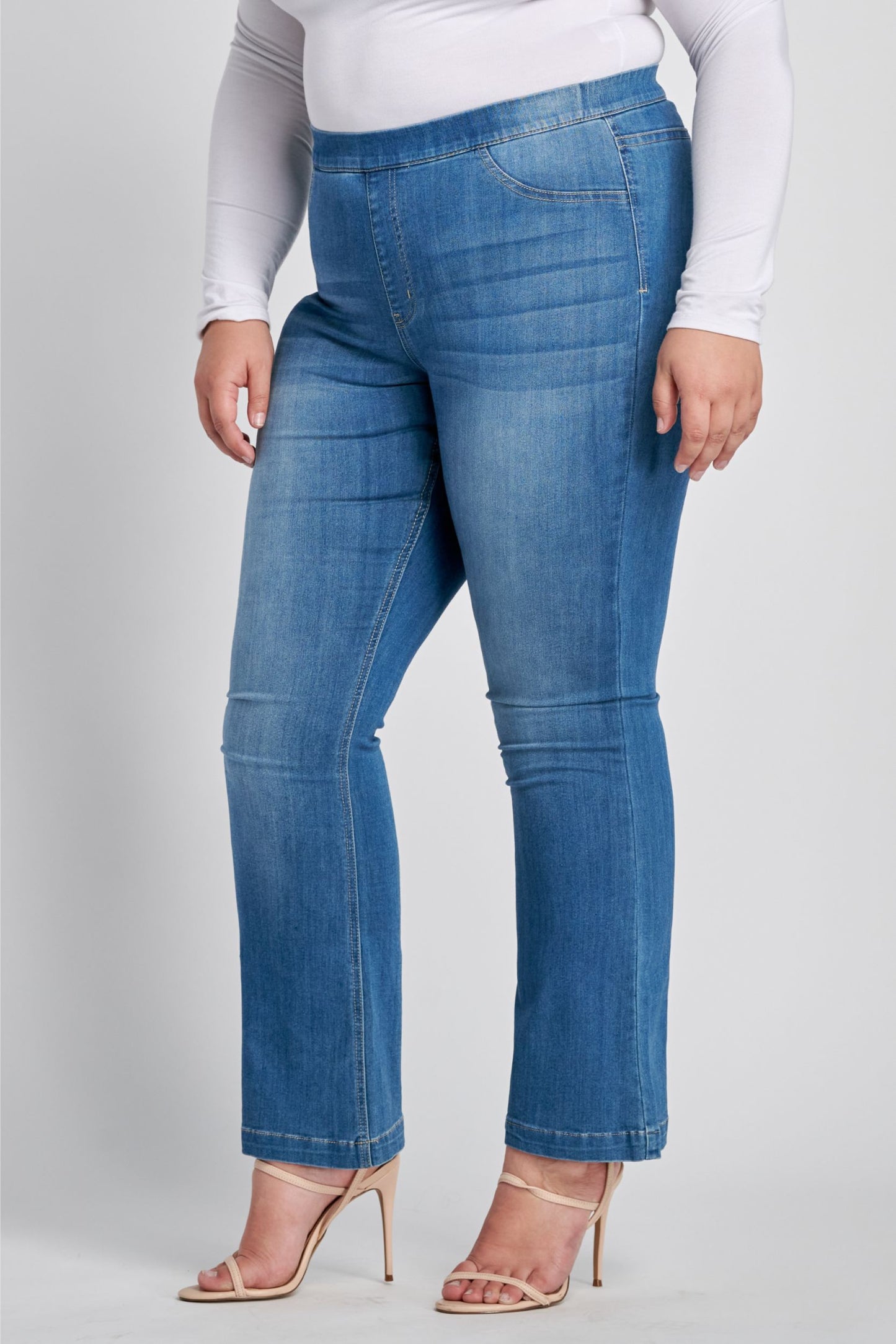 Mid Rise Flare Jegging Plus