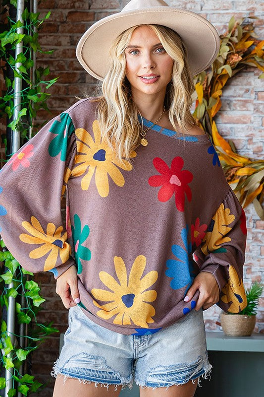 FLORAL PRINT LONG SLEEVE