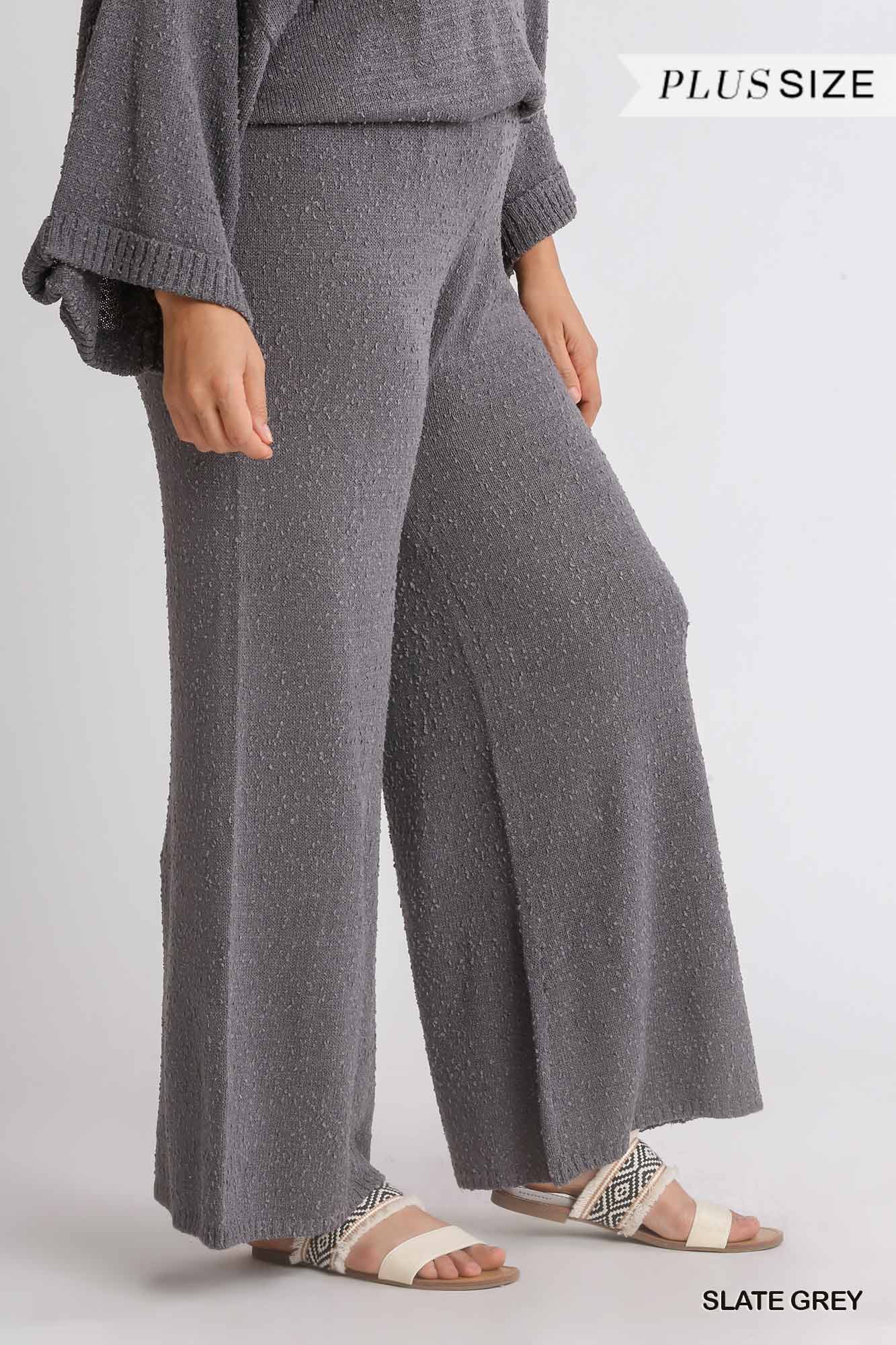 Wide Leg Sweater pants Plus